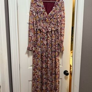 Promesa Multicolor Floral Long Sleeve Dress